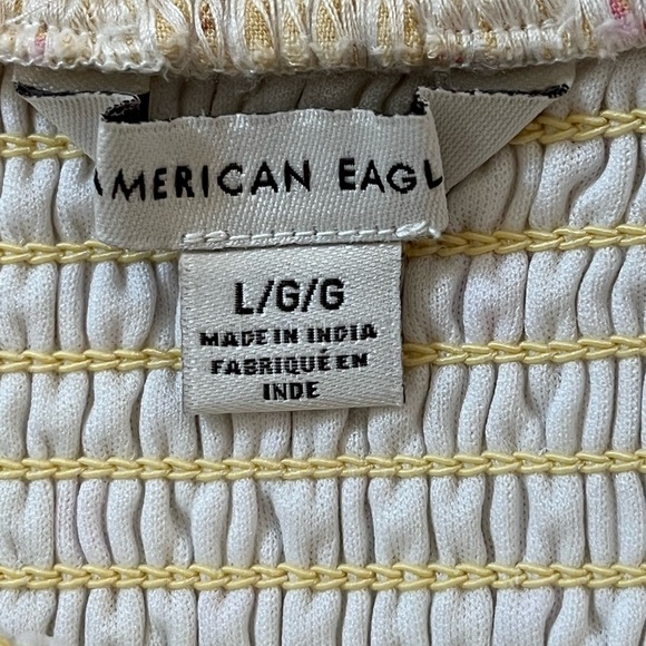 American Eagle Ditsy Floral Smocked Tiered Mini Dress size Large Summer Cottage - Picture 10 of 13